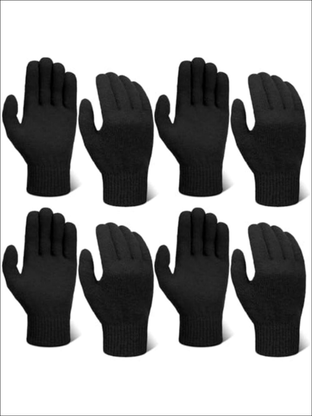 Wool Liner Gloves Men Winter Ski Outdoor Gloves 4 Pairs